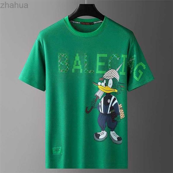light luxury fashion brand men's diamond half sleeve casual men's 2023 summer new high end green round neck short sleeve t-shirt, White;black
light luxury fashion brand men's diamond half sleeve casual men's 2023 summer new high end green round neck short sleeve t-shirt, White;black