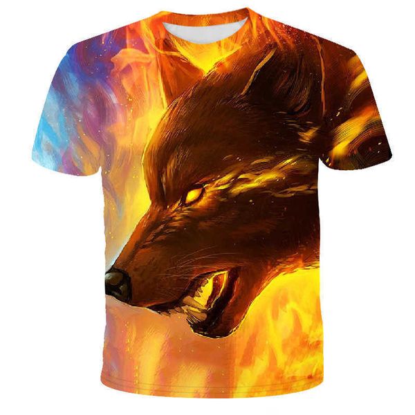 and ice snow wolf 3d digital printing summer men's round neck loose short sleeve t-shirt stussys rpgu, White;black
and ice snow wolf 3d digital printing summer men's round neck loose short sleeve t-shirt stussys rpgu, White;black