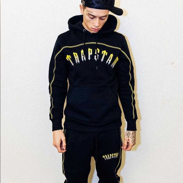 gold letter embroidery black paneled women hoodie sell jogger pants trapstar tracksuits suit men central cee set, Black;brown
gold letter embroidery black paneled women hoodie sell jogger pants trapstar tracksuits suit men central cee set, Black;brown