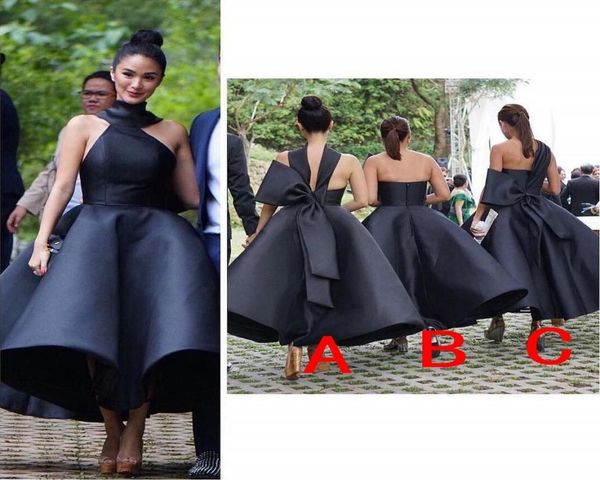 new design ball gown black bridesmaid dresses backless bow knot maid of honor wedding guest dress custom made prom evening party g1651241, White;pink
new design ball gown black bridesmaid dresses backless bow knot maid of honor wedding guest dress custom made prom evening party g1651241, White;pink