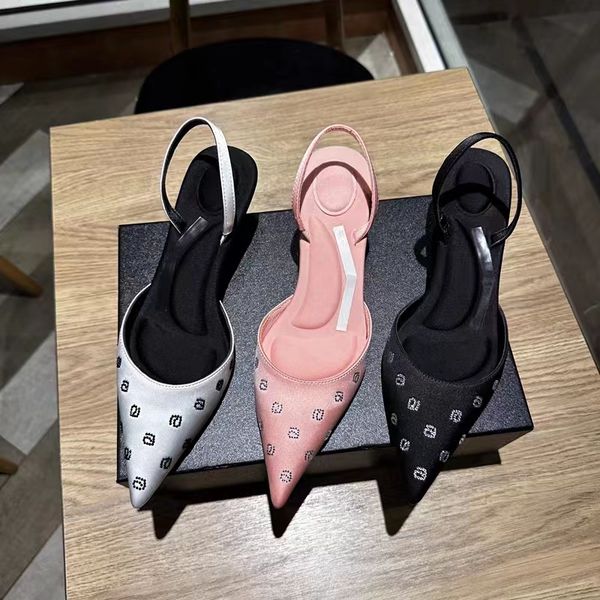 luxury designer brand aw satin pointed sandals with thin heels, rhinestone lettering, back hollow shoes, low heels, high heels, sandals, din, Black
luxury designer brand aw satin pointed sandals with thin heels, rhinestone lettering, back hollow shoes, low heels, high heels, sandals, din, Black