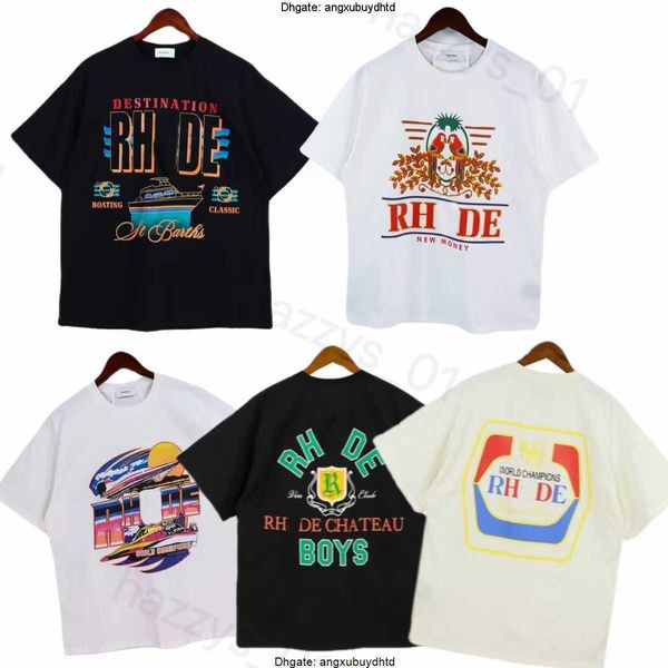 2023 rs rhude mens t shirts summer fashion designer tshirts street casual short sleeve beach style tees cotton printing shirt siqd, White;black
2023 rs rhude mens t shirts summer fashion designer tshirts street casual short sleeve beach style tees cotton printing shirt siqd, White;black