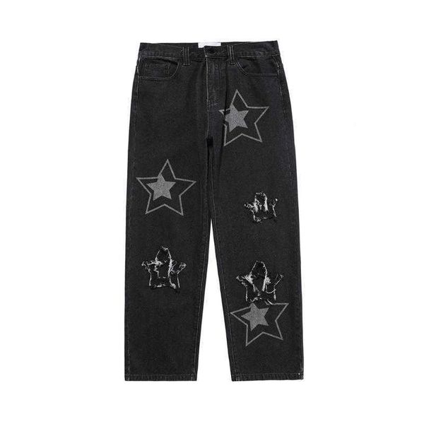 men's jeans 2021 black jean streetwear men clothing star graphic baggy pants ripped y2k pantalones de hombre cargo wide leg pantho3w, Blue
men's jeans 2021 black jean streetwear men clothing star graphic baggy pants ripped y2k pantalones de hombre cargo wide leg pantho3w, Blue