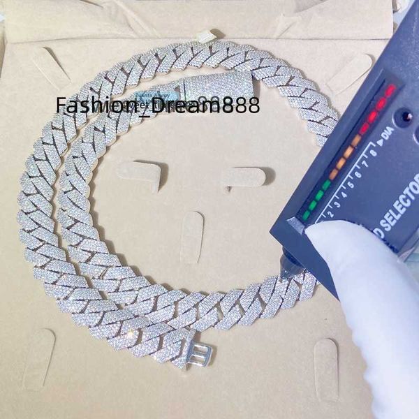pass diamond tester 15mm 4row stone iced out vvs1 moissanite cuban chain necklace men, Silver
pass diamond tester 15mm 4row stone iced out vvs1 moissanite cuban chain necklace men, Silver