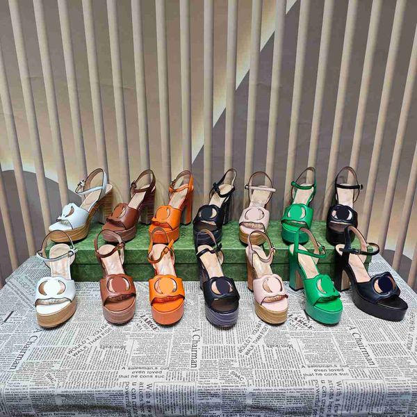 designer sling sandals new thick sole casual versatile summer printed shoes rubber leather women high heels thick heel platform with box siz, Black
designer sling sandals new thick sole casual versatile summer printed shoes rubber leather women high heels thick heel platform with box siz, Black