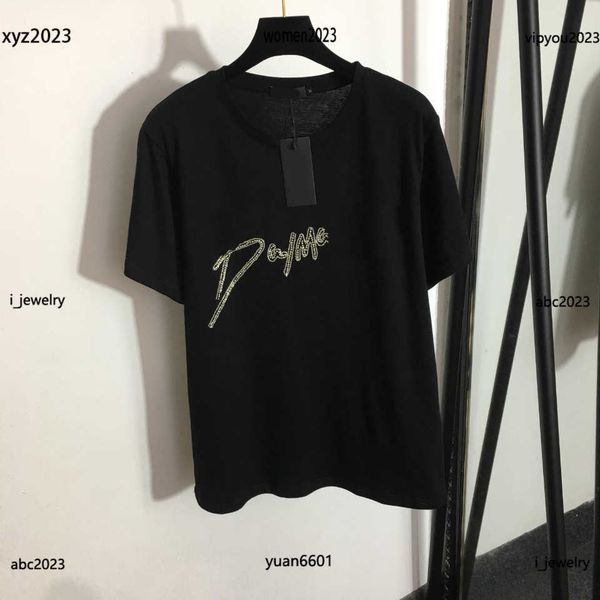 women designer t-shirt summer round neck girl tees size s-l nail drill letter short sleeve june25, White
women designer t-shirt summer round neck girl tees size s-l nail drill letter short sleeve june25, White