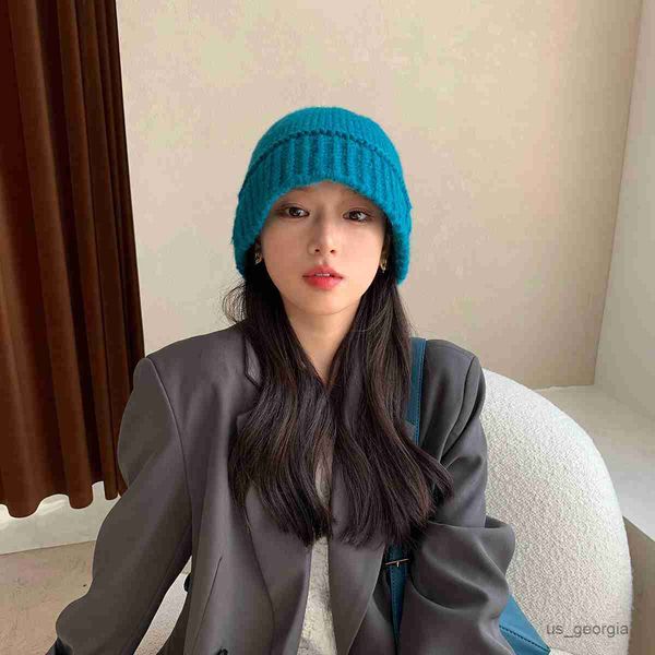 caps warm knitted bucket hat with pure color handmade wool hat net red show face small basin hat r230628, Blue;gray
caps warm knitted bucket hat with pure color handmade wool hat net red show face small basin hat r230628, Blue;gray