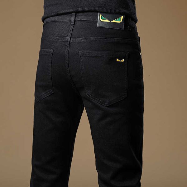 men's jeans designer light luxury fall new slim fit feet elastic black trend little monster quality menswear g07t, Blue
men's jeans designer light luxury fall new slim fit feet elastic black trend little monster quality menswear g07t, Blue