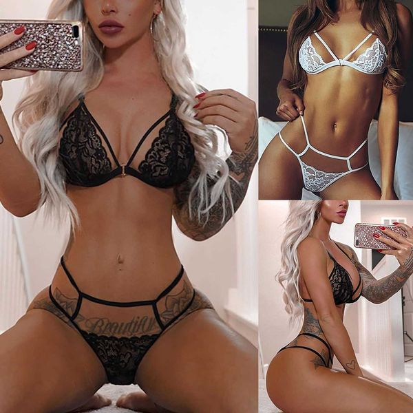 other panties lace women's underwear solid color perspective three-point intimate lingerie set simple hollow two-piece set, Red;black
other panties lace women's underwear solid color perspective three-point intimate lingerie set simple hollow two-piece set, Red;black