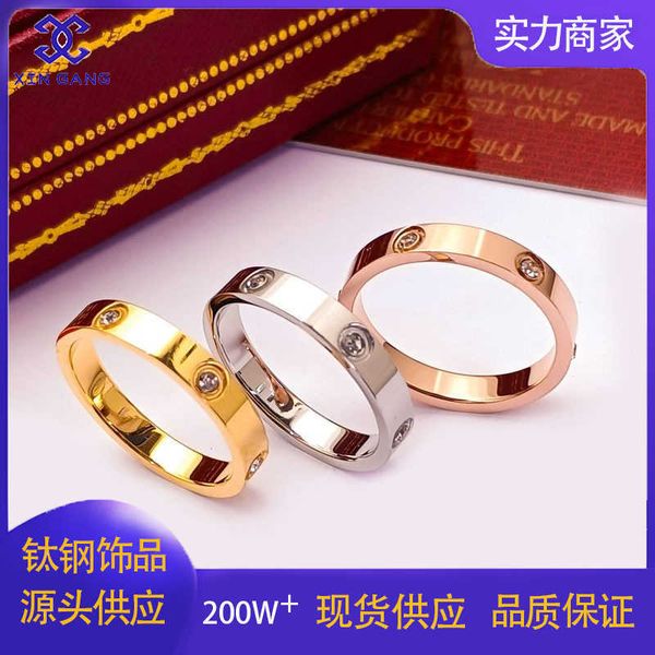 designer new 2023 network red diamond plain ring family female titanium steel colorless couple 18k rose gold, Silver
designer new 2023 network red diamond plain ring family female titanium steel colorless couple 18k rose gold, Silver