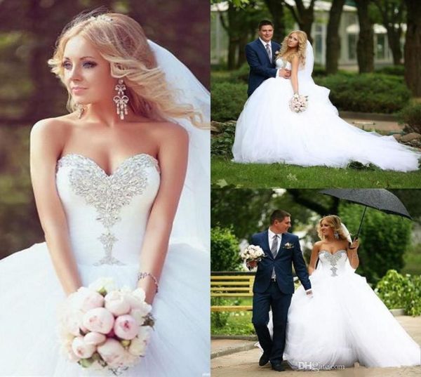 2019 ball gown wedding dresses sweetheart neckline crystal floor length tulle bridal gowns court train real po plus size5853875, White
2019 ball gown wedding dresses sweetheart neckline crystal floor length tulle bridal gowns court train real po plus size5853875, White