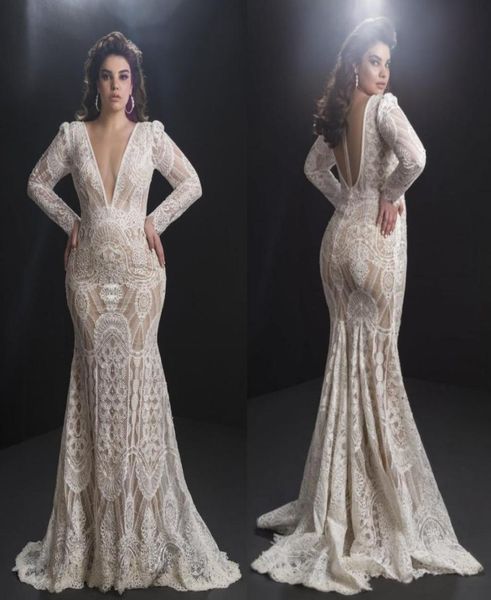 2020 plus size mermaid wedding dresses v neck appliqued beaded long sleeves bridal gowns sheer back ruffle sweep train vestidos de9438865, White
2020 plus size mermaid wedding dresses v neck appliqued beaded long sleeves bridal gowns sheer back ruffle sweep train vestidos de9438865, White