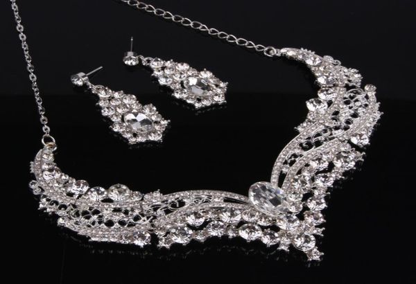 silver luxury bridal jewelry set with crystals women necklace stud earrings for bride bridesmaids evening prom party accessories1854656, White
silver luxury bridal jewelry set with crystals women necklace stud earrings for bride bridesmaids evening prom party accessories1854656, White