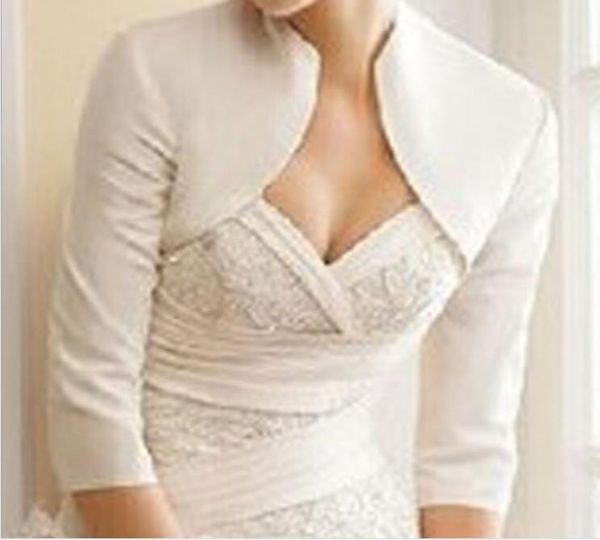 2019 elegant 34 sleeve satin ivory wedding bolero wedding jacket bridal wraps customized 112876, White
2019 elegant 34 sleeve satin ivory wedding bolero wedding jacket bridal wraps customized 112876, White