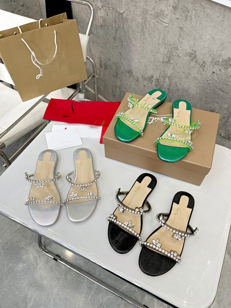 designer sandals summer luxury slippers black white green rhinestone leather sandals outdoor beach slippers flat women's travel sandals
designer sandals summer luxury slippers black white green rhinestone leather sandals outdoor beach slippers flat women's travel sandals