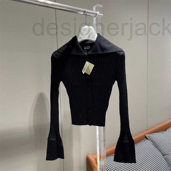 women's knits & tees designer summer new sweet spicy flare sleeves dense weave pit stripes show thin versatile navy collar knitted card, White
women's knits & tees designer summer new sweet spicy flare sleeves dense weave pit stripes show thin versatile navy collar knitted card, White