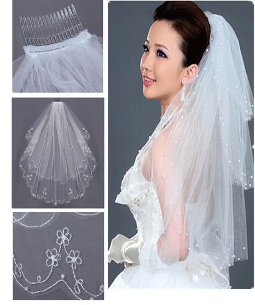 bridal veils 2 layers embroidery pearl elbow length formal veil long veu de noiva longo purfle with comb for wedding veil1365132, Black
bridal veils 2 layers embroidery pearl elbow length formal veil long veu de noiva longo purfle with comb for wedding veil1365132, Black