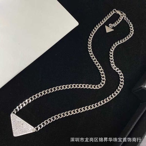 inverted triangle necklace letter embedding diamond fashion new live broadcast p high end jewelry, Silver
inverted triangle necklace letter embedding diamond fashion new live broadcast p high end jewelry, Silver