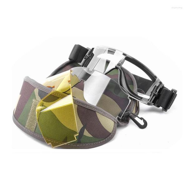 Image of Outdoor Eyewear Goggles 3 Lens Windproof Dustproof Motocross Motorcycle Glasses CS Paintball Safety Protection For Cycling