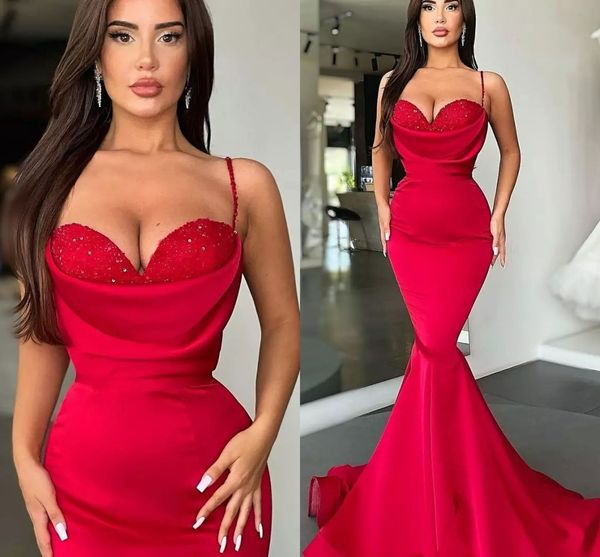 elegant red mermaid evening dresses long for women plus size sweetheart spaghetti straps beaded satin birthday prom celebrity pageant formal, Black;red
elegant red mermaid evening dresses long for women plus size sweetheart spaghetti straps beaded satin birthday prom celebrity pageant formal, Black;red