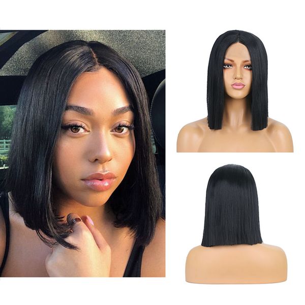 short bob lace front wig middle part bob straignt for black women high temperature hair natural lace wig, Black;brown
short bob lace front wig middle part bob straignt for black women high temperature hair natural lace wig, Black;brown
