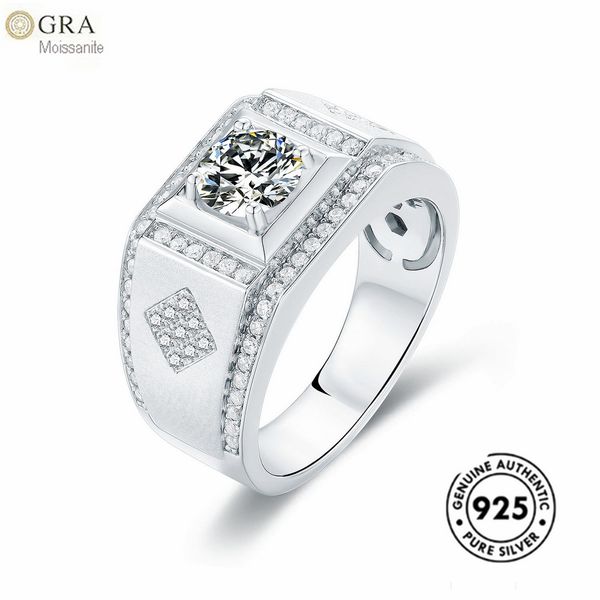 real solid sterling silver molds mens fine jewelry 1ct mossanite ring engagement ready for shipping, Slivery;golden
real solid sterling silver molds mens fine jewelry 1ct mossanite ring engagement ready for shipping, Slivery;golden