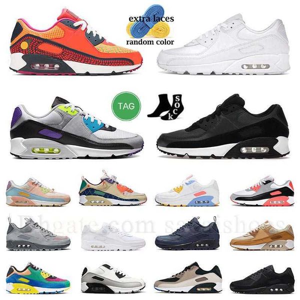 90 90s running shoes mens womens leather triple black white what the dia de los muertos camo cool grey viotech bred malt blue slate sneakers