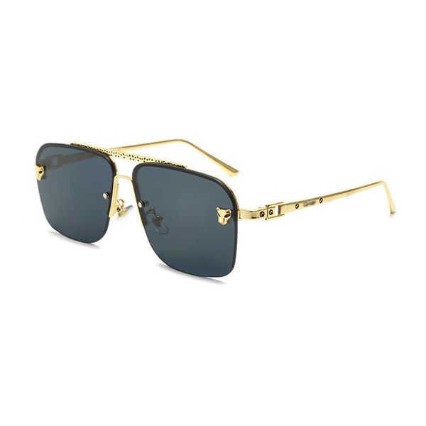2023 new leopard head personality card home metal frameless sunglasses double beam widening large face glasses for men uv protection, White;black
2023 new leopard head personality card home metal frameless sunglasses double beam widening large face glasses for men uv protection, White;black