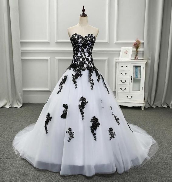 white and black ball gown gothic wedding dress sweetheart dropped waist women vintage non white bridal gown2483485
white and black ball gown gothic wedding dress sweetheart dropped waist women vintage non white bridal gown2483485