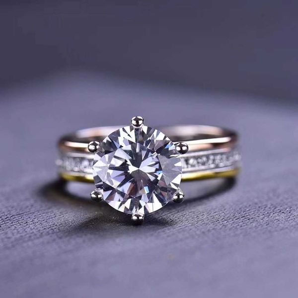 designer new classic carti tri color wishing pool ring with sterling silver inlaid mosang luxury gift for girlfriend, Golden;silver
designer new classic carti tri color wishing pool ring with sterling silver inlaid mosang luxury gift for girlfriend, Golden;silver