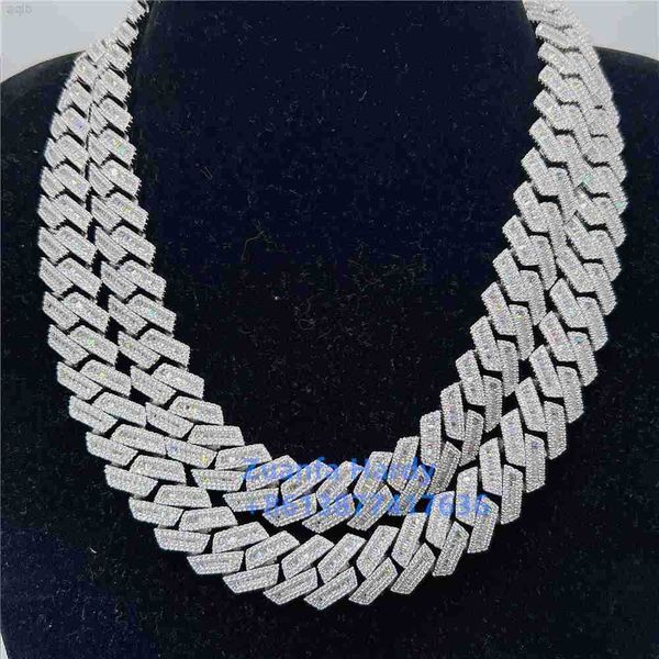 18mm hip hop jewelry men necklace 925 sterling silver fully iced out luxury vvs moissanite baguette diamond cuban link chain
18mm hip hop jewelry men necklace 925 sterling silver fully iced out luxury vvs moissanite baguette diamond cuban link chain