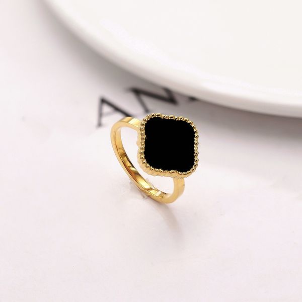 four leaf charm ring women clover designer rings gold plated versatile jewelry for woman fashion luxury rings for women party gift aesthetic, Silver
four leaf charm ring women clover designer rings gold plated versatile jewelry for woman fashion luxury rings for women party gift aesthetic, Silver
