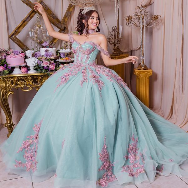shiny off shoulder quinceanera dress ball gown dress with 3dflower appliques beading sweetheart sweet 16 vestidos de fiesta, Blue;red
shiny off shoulder quinceanera dress ball gown dress with 3dflower appliques beading sweetheart sweet 16 vestidos de fiesta, Blue;red
