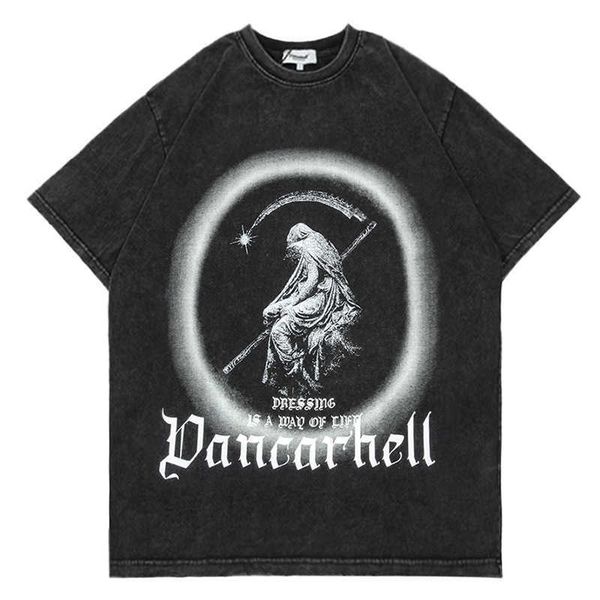 dark men's black death vintage printed t-shirt hip-hop loose high street short sleeved for men stussysi x31w, White;black
dark men's black death vintage printed t-shirt hip-hop loose high street short sleeved for men stussysi x31w, White;black