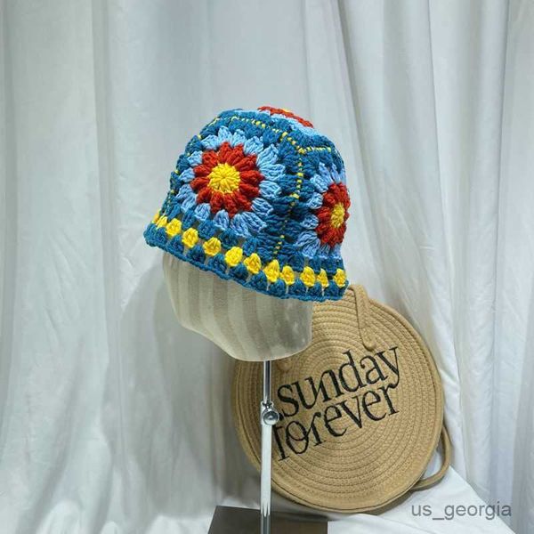 caps 2023 retro hollow hand-knitted flower bucket hat women sweet crocheted basin hats spring autumn fashion fisherman cap r230628, Blue;gray
caps 2023 retro hollow hand-knitted flower bucket hat women sweet crocheted basin hats spring autumn fashion fisherman cap r230628, Blue;gray