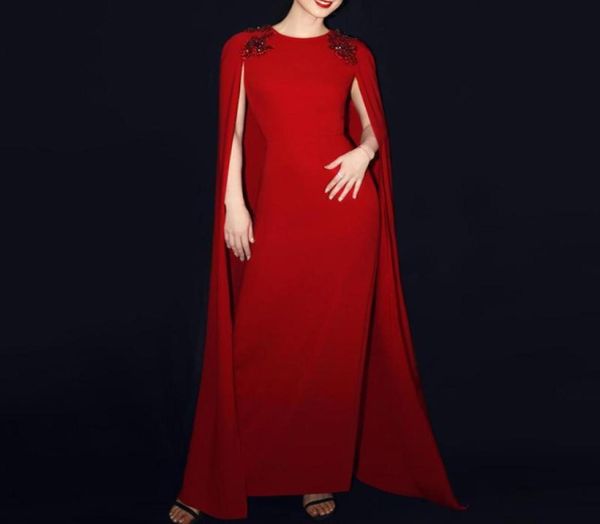 plus size modest red sheath evening dresses with cape watteau train jewel neck beaded crystals floor length formal dress evening g2714170, Black;red
plus size modest red sheath evening dresses with cape watteau train jewel neck beaded crystals floor length formal dress evening g2714170, Black;red
