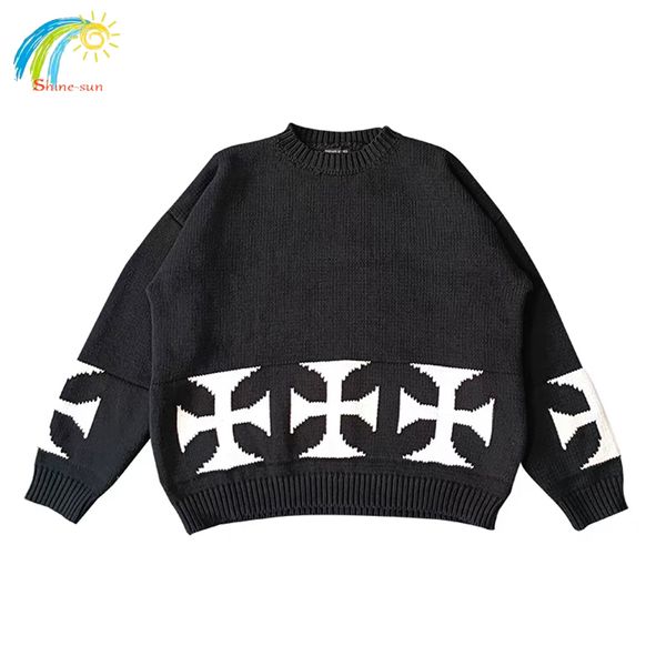 men's tshirts black oversize erd knitted sweater men women oneck jacquard pullover sweatshirts 230628, White;black
men's tshirts black oversize erd knitted sweater men women oneck jacquard pullover sweatshirts 230628, White;black