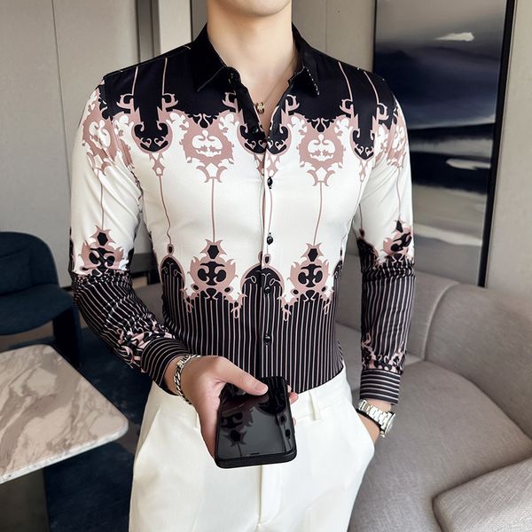 men's dress shirts fashion flower printed men's shirt casual plus size long sleeve shirts male slim fit mens office shirt -6xl 23, White;black
men's dress shirts fashion flower printed men's shirt casual plus size long sleeve shirts male slim fit mens office shirt -6xl 23, White;black