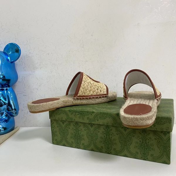 classic women's flat heel sandals designer style letter logo beige fisherman shoes fashion grass weaving casual shoes 35-42 with box, Black
classic women's flat heel sandals designer style letter logo beige fisherman shoes fashion grass weaving casual shoes 35-42 with box, Black