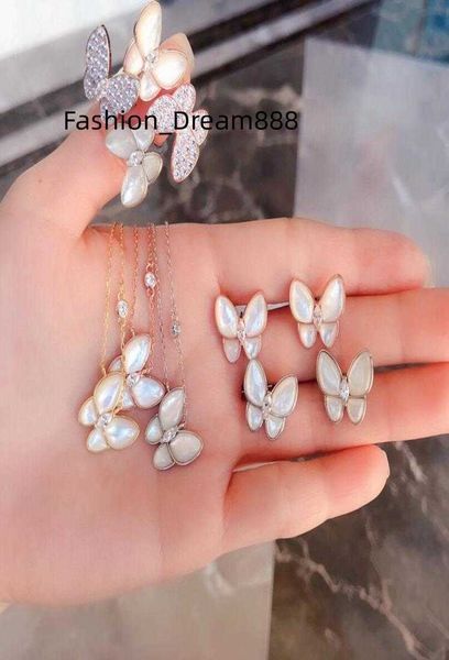 europe america fashion jewelry sets lady women brass settings diamond mother of pearl 18k gold two butterfly ring earrings bracele7341678, Silver 
europe america fashion jewelry sets lady women brass settings diamond mother of pearl 18k gold two butterfly ring earrings bracele7341678, Silver