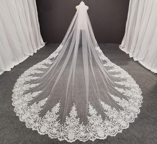 real pos long lace bridal veil with comb 3 meters 1 layer cathedral white iovry veil wedding accessories7666823, Black
real pos long lace bridal veil with comb 3 meters 1 layer cathedral white iovry veil wedding accessories7666823, Black