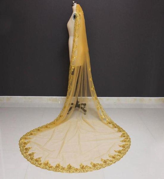 bridal veils arrival gold wedding veil one layer bling sequins lace 3 meters long cathedral velo de novia1957408, Black
bridal veils arrival gold wedding veil one layer bling sequins lace 3 meters long cathedral velo de novia1957408, Black