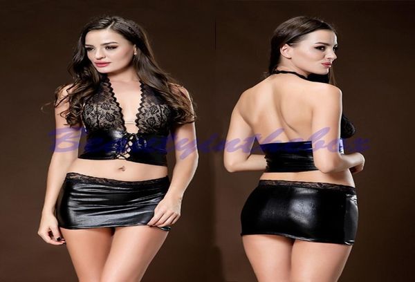 black lace latex leather lingerie 2 piece set women skirt transparent lace nightclub dresses bodysuit plus size xxxl y1814777427, Red;black
black lace latex leather lingerie 2 piece set women skirt transparent lace nightclub dresses bodysuit plus size xxxl y1814777427, Red;black