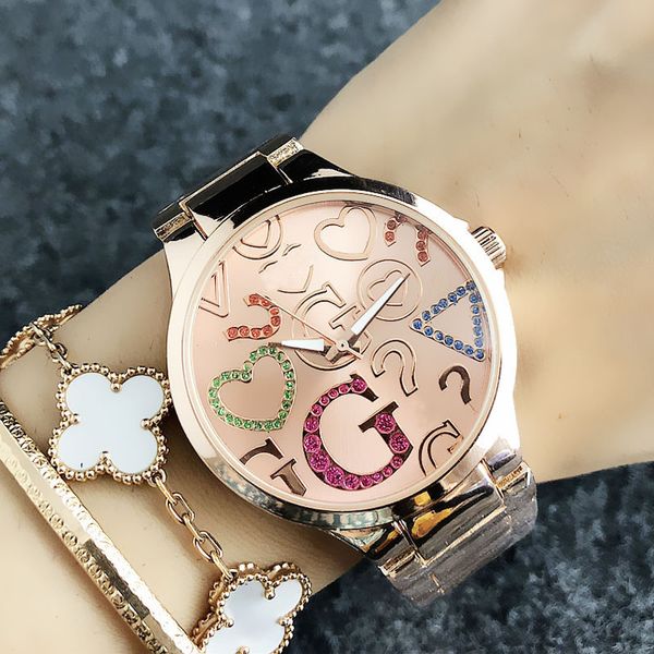 watch women colorful crystal fashion big letters style metal steel band quartz wrist watches, Slivery;brown
watch women colorful crystal fashion big letters style metal steel band quartz wrist watches, Slivery;brown