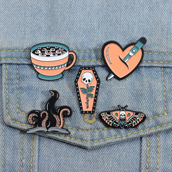 halloween enamel pins custom ocs book coffin tea brooches lapel badges punk gothic jewelry gift friends, Blue
halloween enamel pins custom ocs book coffin tea brooches lapel badges punk gothic jewelry gift friends, Blue