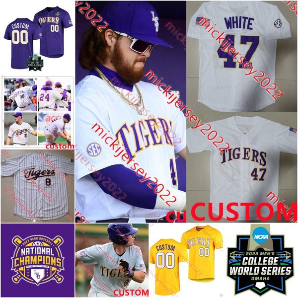 2023 mcws national champs lsu tigers baseball jersey dylan crews tommy white paul skenes tre morgan christian little custom stitched mens yo, Black
2023 mcws national champs lsu tigers baseball jersey dylan crews tommy white paul skenes tre morgan christian little custom stitched mens yo, Black