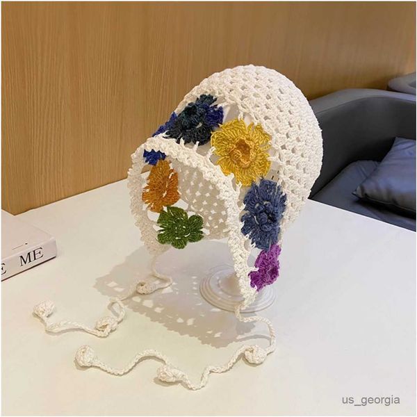 caps new handmade crochet out knitted hat breathable knitted baotou hat with coloured flower beanie hat for ladies r230628, Blue;gray
caps new handmade crochet out knitted hat breathable knitted baotou hat with coloured flower beanie hat for ladies r230628, Blue;gray