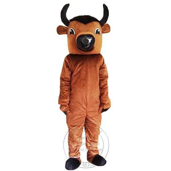 size brown buffalo mascot costume fancy dress carnival theme fancy dress plush costume, Red;yellow
size brown buffalo mascot costume fancy dress carnival theme fancy dress plush costume, Red;yellow