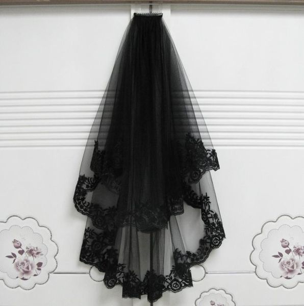 short wedding veils halloween decoration black with comb two layer lace appliques hair accessory mariage bride veils 65cm85cm 2012297244
short wedding veils halloween decoration black with comb two layer lace appliques hair accessory mariage bride veils 65cm85cm 2012297244