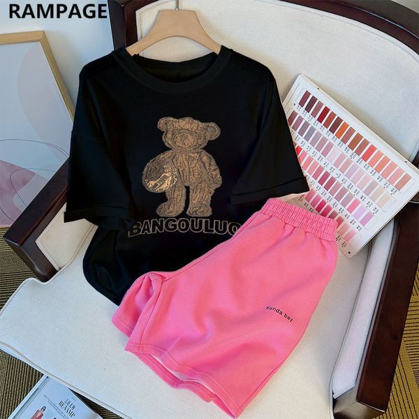 two piece dress cotton bear printed sportswear shorts suit women summer fashion streetwear short sleeve tshirt casual 2 set 230627, White
two piece dress cotton bear printed sportswear shorts suit women summer fashion streetwear short sleeve tshirt casual 2 set 230627, White